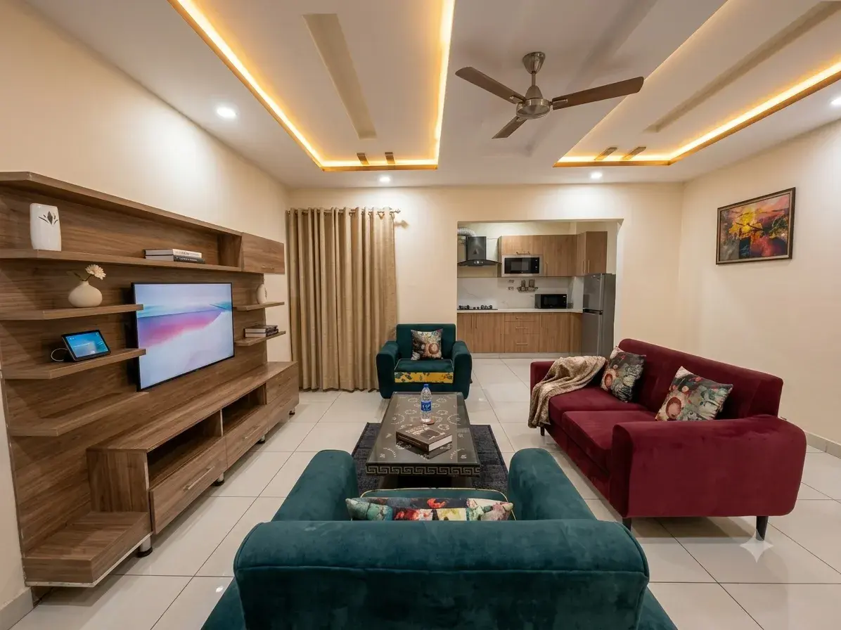 Furnished 2 bed apartment for rent in Bahria Town Phase 4